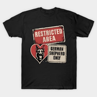 Love German Shepherd Dog Lover Vintage T-Shirt